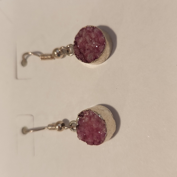 Agate Quartz Earrings - Picture 3 of 3